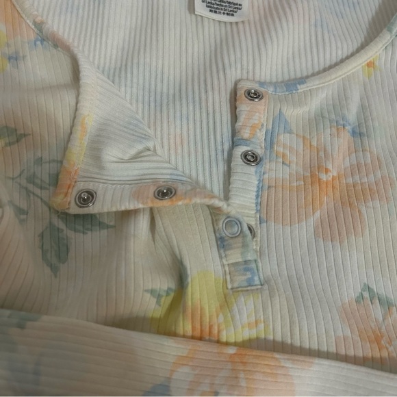 PINK Victoria's Secret Cream and Yellow Bodysuit with Floral Print - Picture 5 of 5